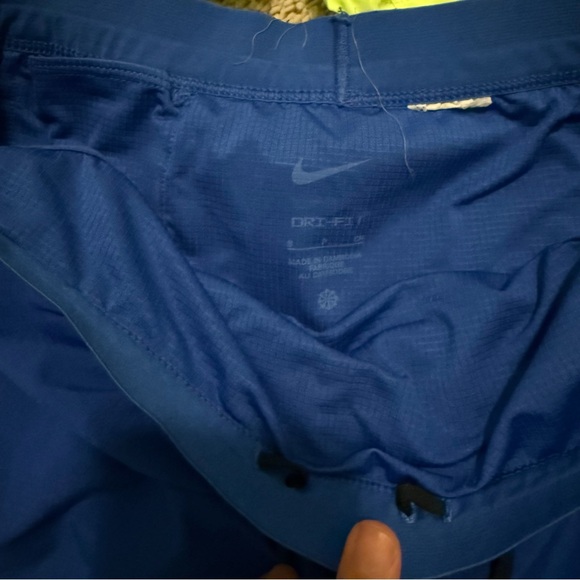 Nike Blue and Yellow Dri-FIT Running Shorts - Picture 3 of 7